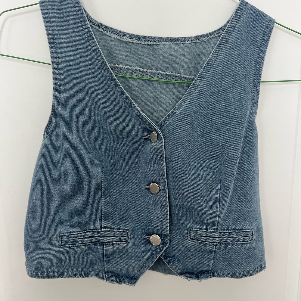 SHEIN Blue Denim Vest